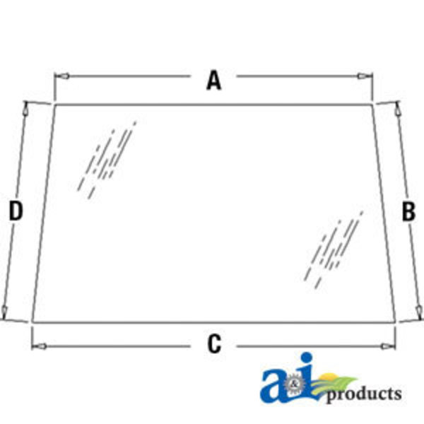 A & I Products Glass, Windshield, Upper 63" x35.5" x4.5" A-448607A1